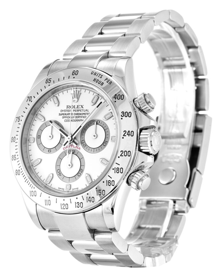 Superclone Rolex Daytona White Dial 116520 Angle Detail
