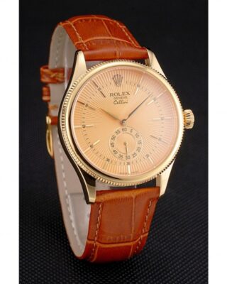 Superclone Rolex Cellini Gold Dial REP016789 Angle Detail
