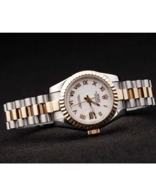 Superclone Rolex Datejust White Dial SRL104 Close-Up Focus