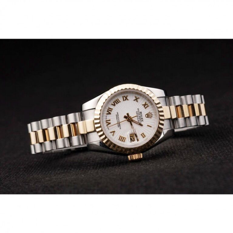 Superclone Rolex Datejust White Dial SRL104 Close-Up Focus
