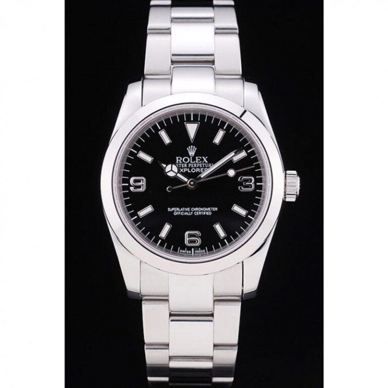 Superclone Rolex Explorer Black Dial SRL156 14270 Perspective View