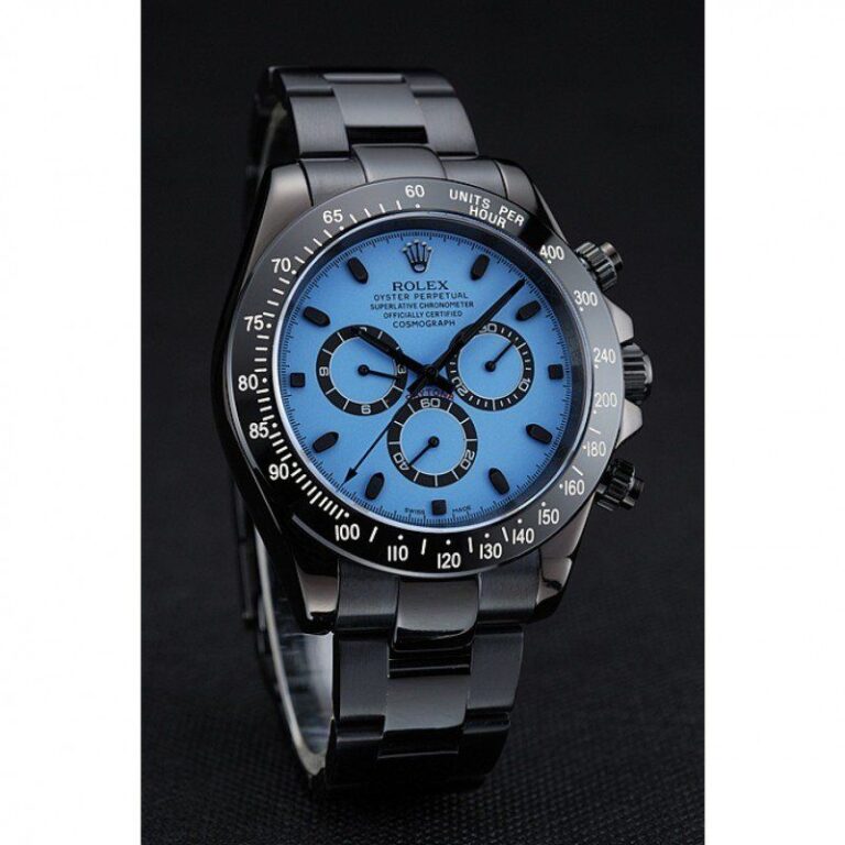 Replica Rolex Daytona Blue Dial 1454250 Angle Detail