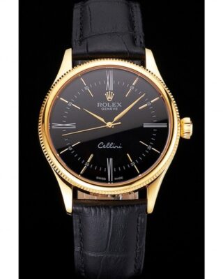 Superclone Rolex Cellini 38mm Black Dial REP016814 2