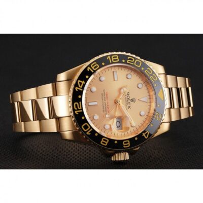 Superclone Rolex GMT-Master II Gold Dial 1453749 Close-Up Focus