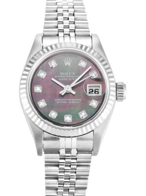 Replica Rolex Lady-Datejust Mother of Pearl - Black Dial 79174