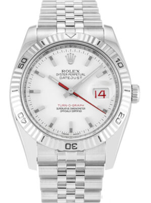 Replica Rolex Datejust Turn-O-Graph White Dial 116264-2
