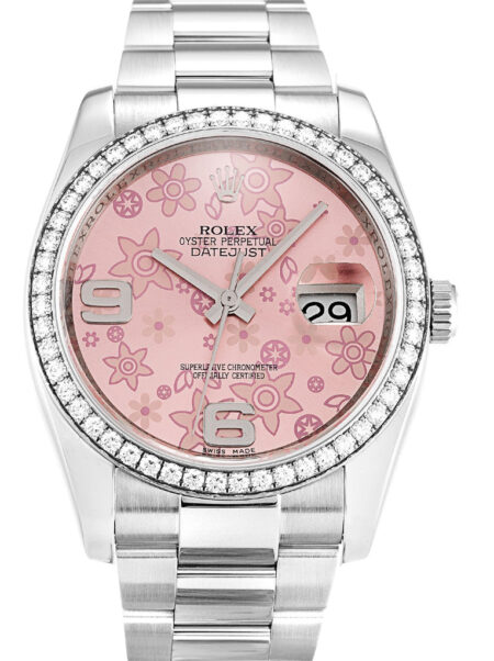 Fake Rolex Datejust 36mm Pink Floral Dial 116244