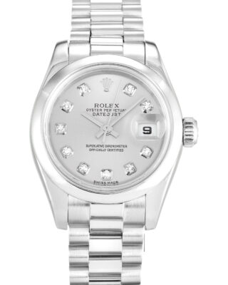 Fake Rolex Lady-Datejust 26mm Silver Dial 179166