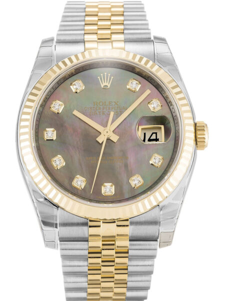 Fake Rolex Datejust 36mm Mother of Pearl - Black Dial 116233
