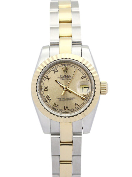 Fake Rolex Lady-Datejust 26mm Yellow Gold Dial 179163