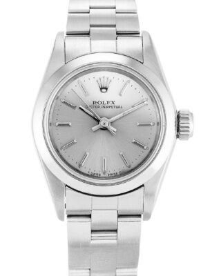 Fake Rolex Oyster Perpetual Lady 26mm Silver Dial 67180