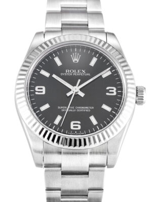 Fake Rolex Oyster Perpetual Lady 31mm Black Dial 177234