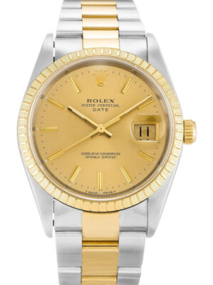 Replica Rolex Oyster Perpetual Date Champagne Dial 15223