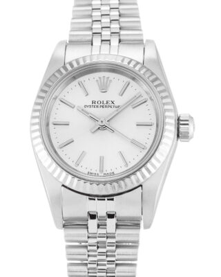 Fake Rolex Oyster Perpetual Lady 26mm Silver Dial 76094