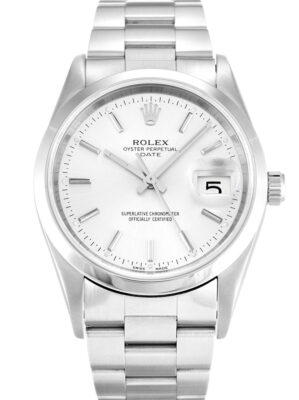 Replica Rolex Oyster Perpetual Date Silver Dial 15200