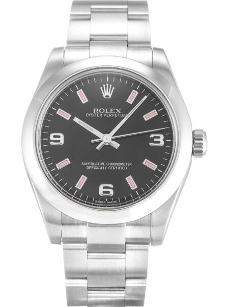 Fake Rolex Oyster Perpetual Lady 31mm Black Dial 177200