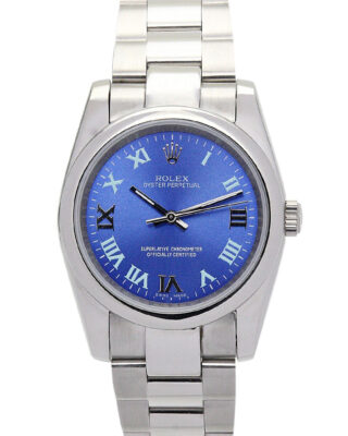Fake Rolex Oyster Perpetual Lady 31mm Blue Dial 177200