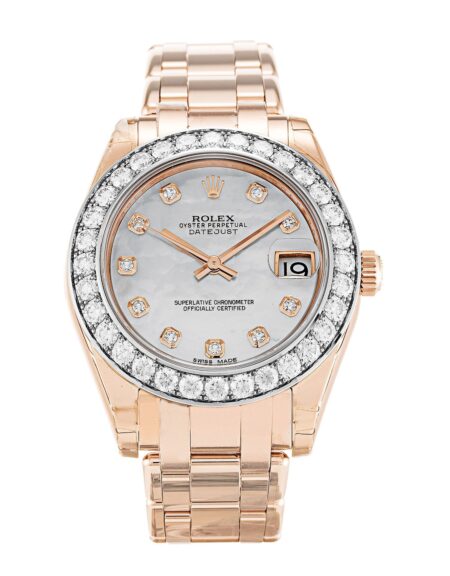 Fake Rolex Pearlmaster 34mm Mother of Pearl Dial 81285