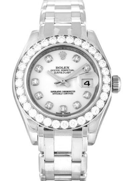 Fake Rolex Pearlmaster 29mm White Dial 80299