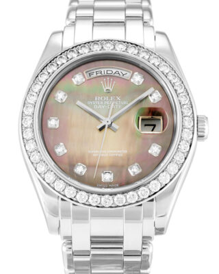 Fake Rolex Day-Date 36mm Mother of Pearl - Black Dial 18946