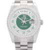 Rolex Day-Date 36mm Green and Silver with Diamonds Dial 118346