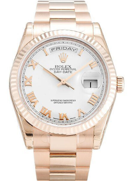 Fake Rolex Day-Date 36mm White Dial 118235 F