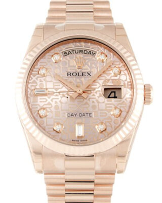 Fake Rolex Day-Date 36mm Rose Dial 118235 F