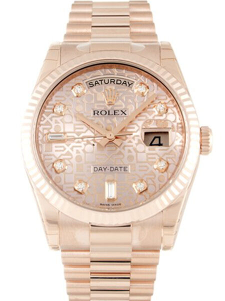 Fake Rolex Day-Date 36mm Rose Dial 118235 F