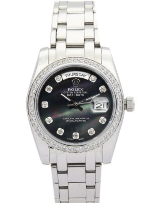 Replica Rolex Day-Date Black Dial 118346