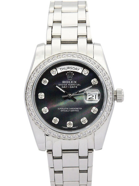 Fake Rolex Day-Date 36mm Black Dial 118346
