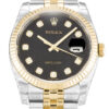 Rolex Datejust 36mm Black Jubilee Dial 116233