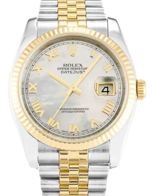 Fake Rolex Datejust 36mm Mother of Pearl - White Dial 116233