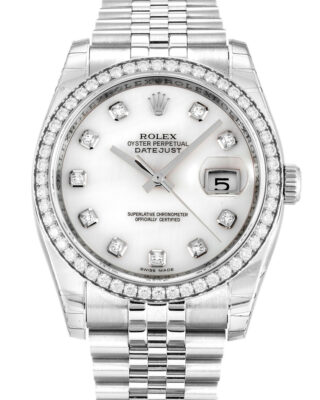Fake Rolex Datejust 36mm Mother of Pearl - White Dial 116244