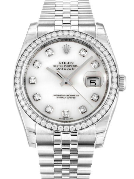 Fake Rolex Datejust 36mm Mother of Pearl - White Dial 116244