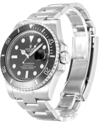 Replica Rolex Submariner Black Dial 116610LN Close-Up Focus
