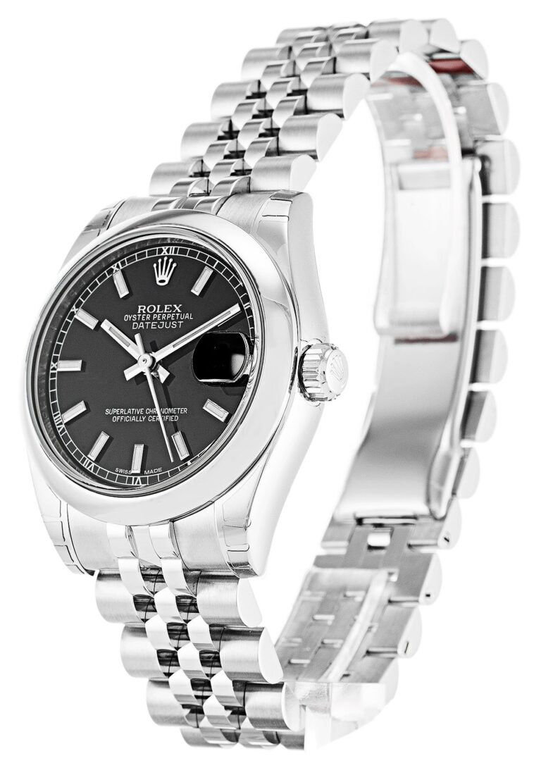 Replica Rolex Lady-Datejust Black Dial 178240-3 Perspective View