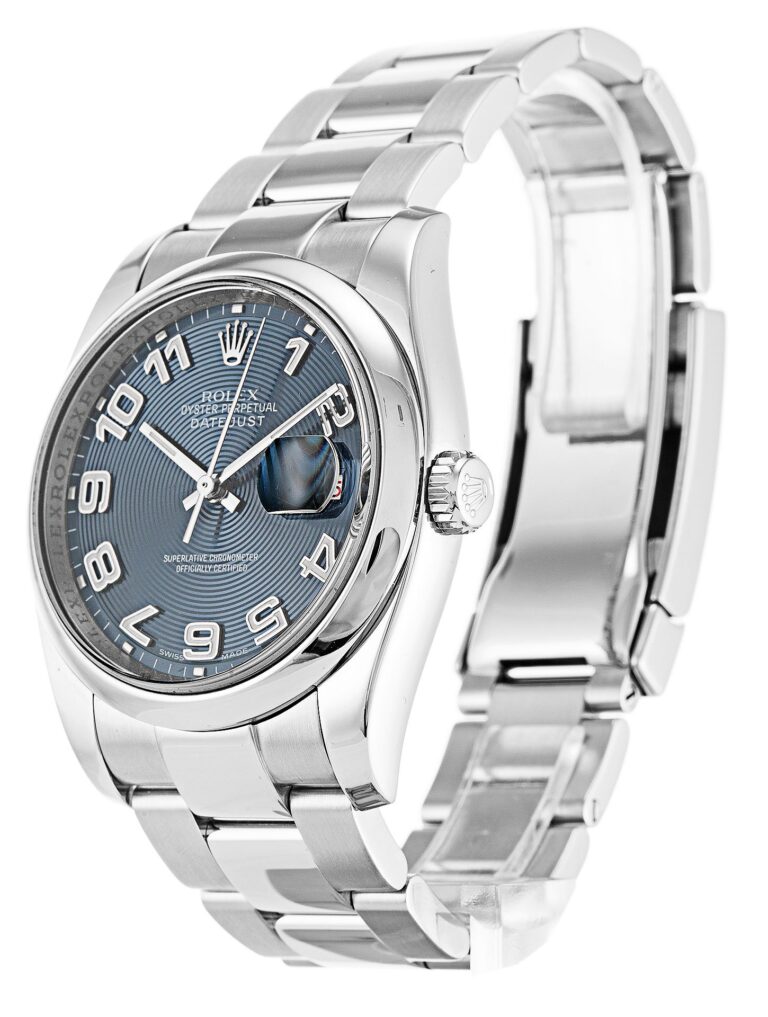 Replica Rolex Datejust Blue Concentric Dial 116200 Perspective View