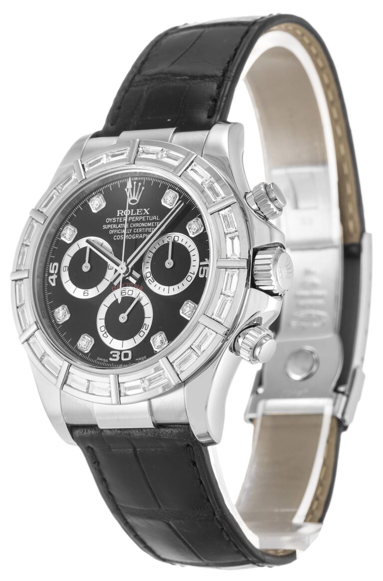 Replica Rolex Daytona Black Dial 116589BR Perspective View