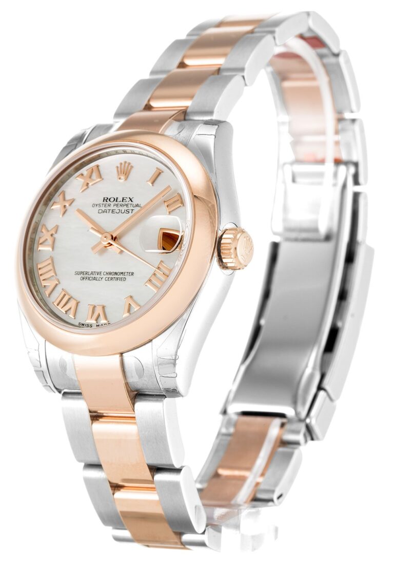 Replica Rolex Datejust Mid-Size Mother of Pearl Dial 178241 Perspective View