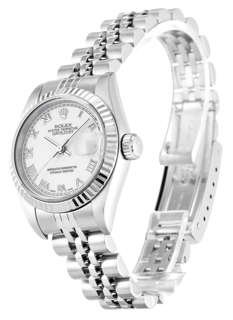 Replica Rolex Lady-Datejust White Dial 79174 Perspective View