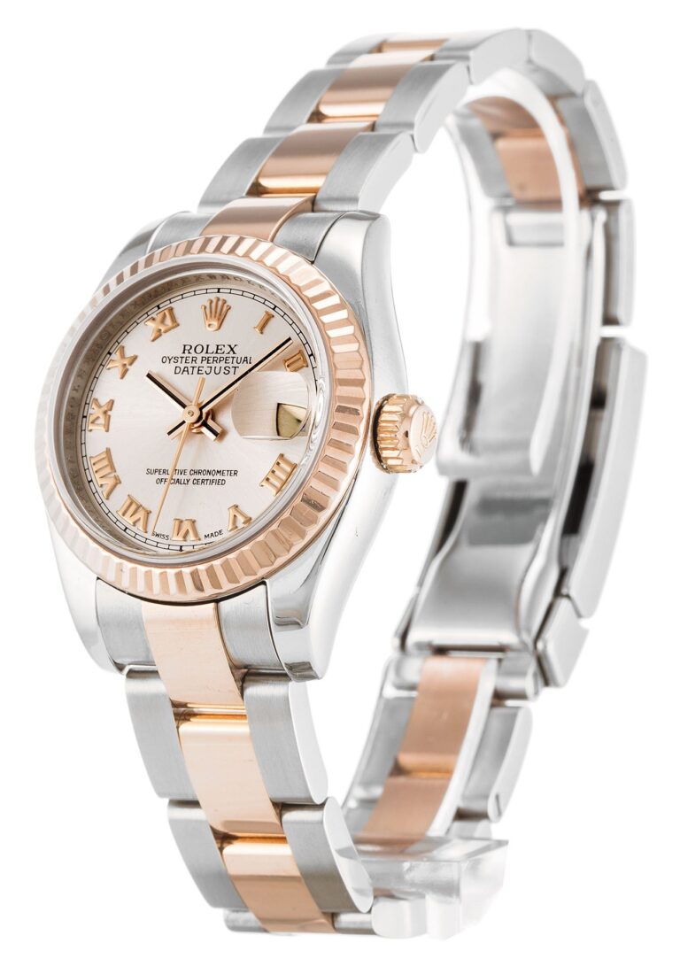 Replica Rolex Lady-Datejust Rose Dial 179171 Perspective View