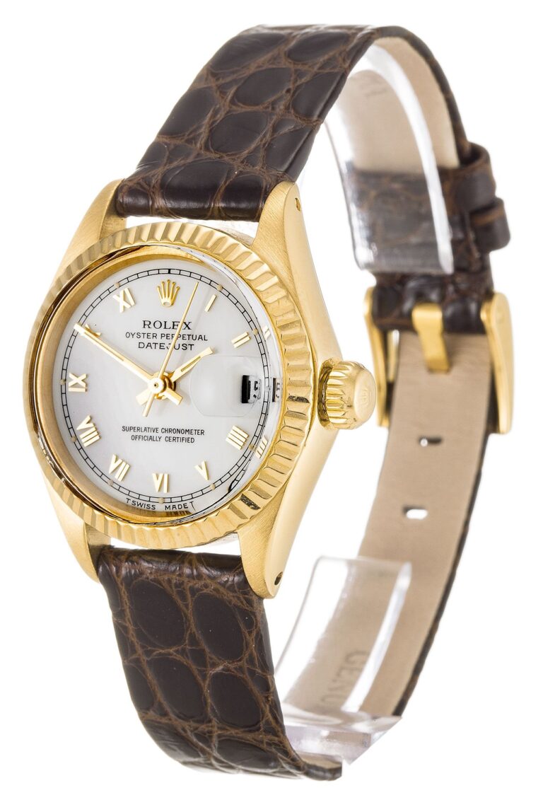 Replica Rolex Lady-Datejust White Dial 6916 Perspective View