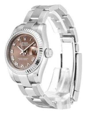 Replica Rolex Lady-Datejust Bronze Dial 179179 Perspective View