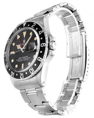 Replica Rolex GMT-Master Black Dial 1675 Perspective View