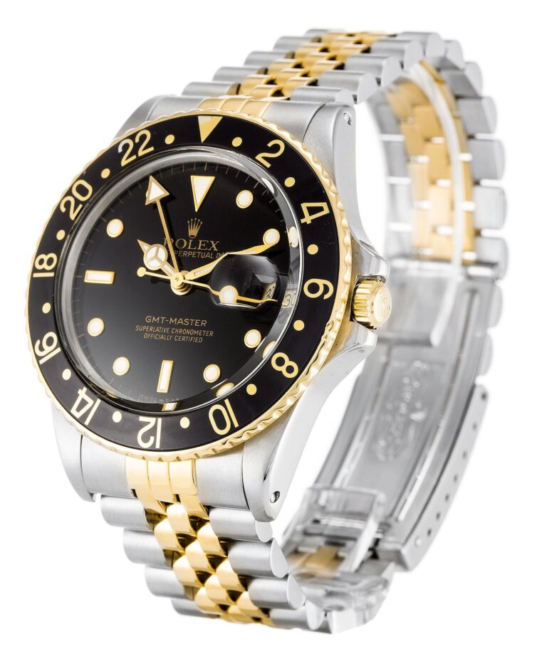 Replica Rolex GMT-Master Black Dial 16753 Perspective View