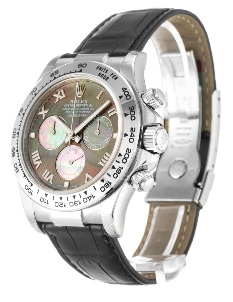Replica Rolex Daytona Mother of Pearl - Black Dial 116519 Perspective View
