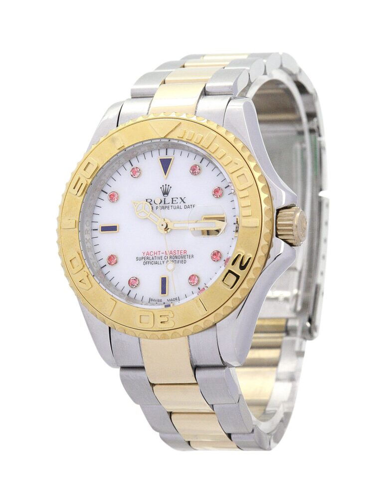 Replica Rolex Yacht-Master White Dial 16623 Perspective View