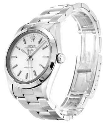 Replica Rolex Air-King Silver Dial 14000M Perspective View