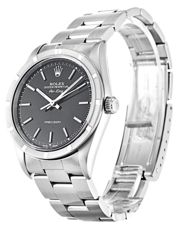 Replica Rolex Air-King Black Dial 14010 Perspective View