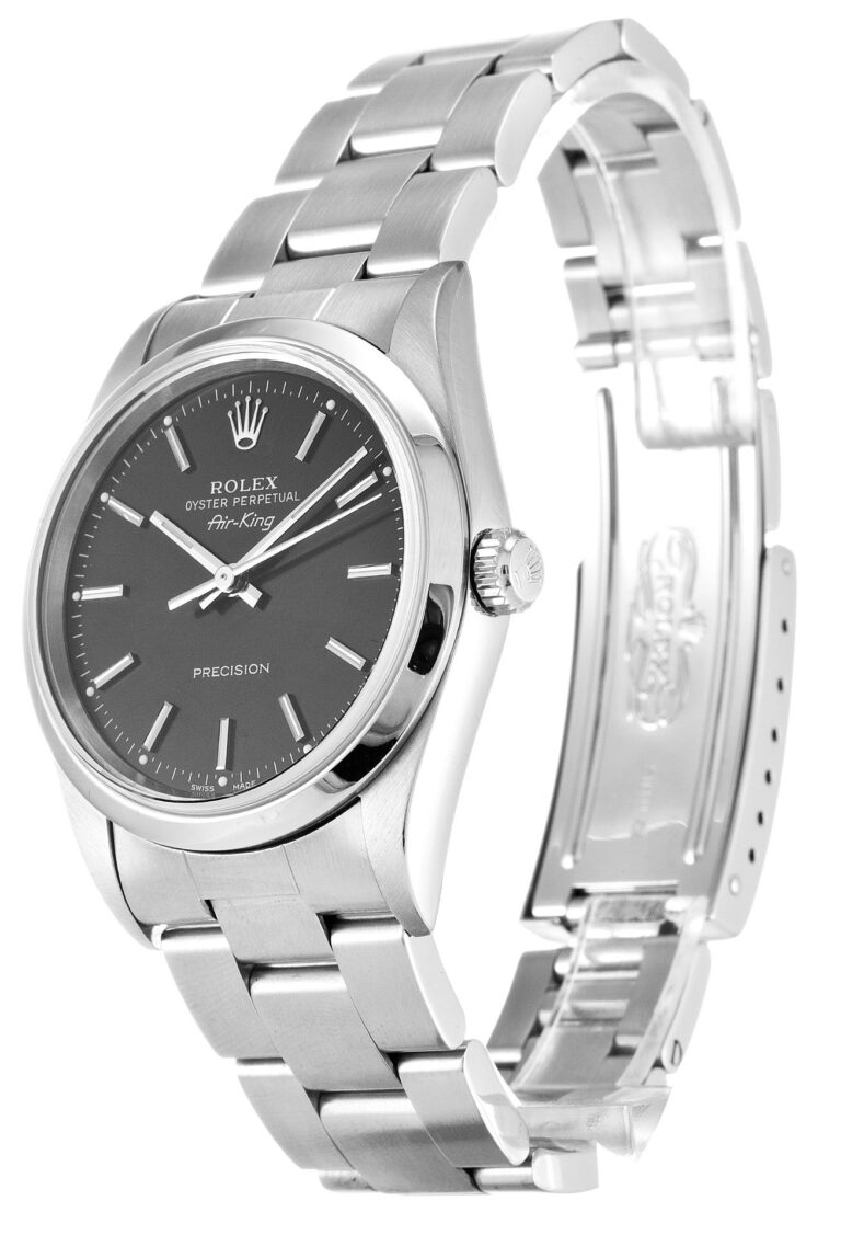 Replica Rolex Air-King Black Dial 14000 Perspective View